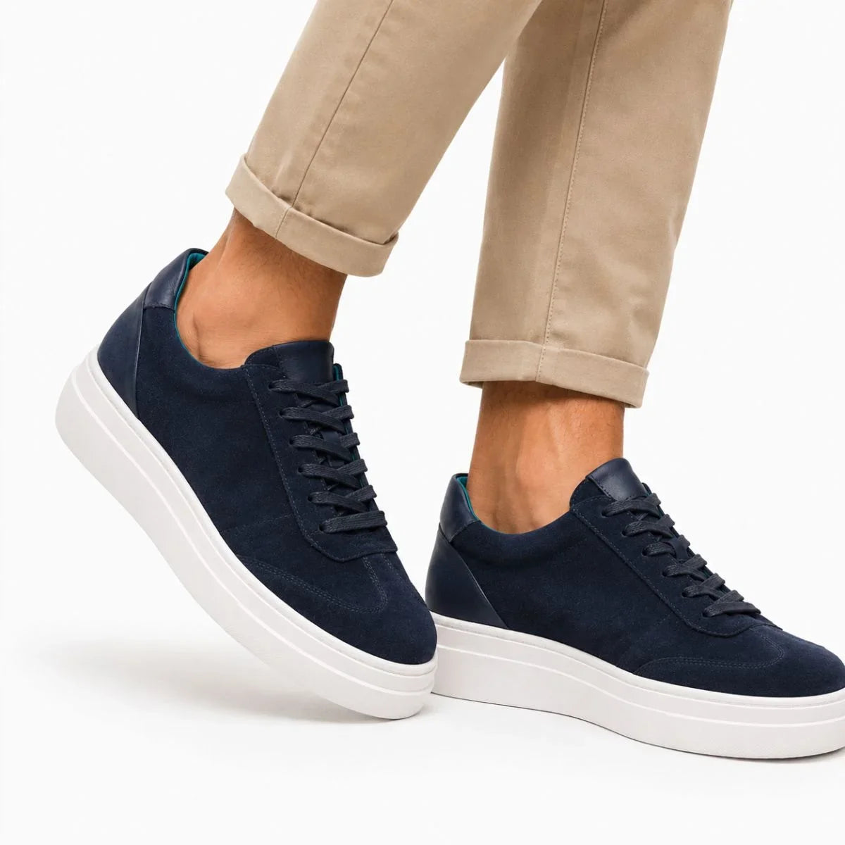 Navy Suede Sneakers