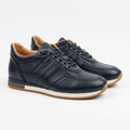 Navy Lace-Up Sneakers