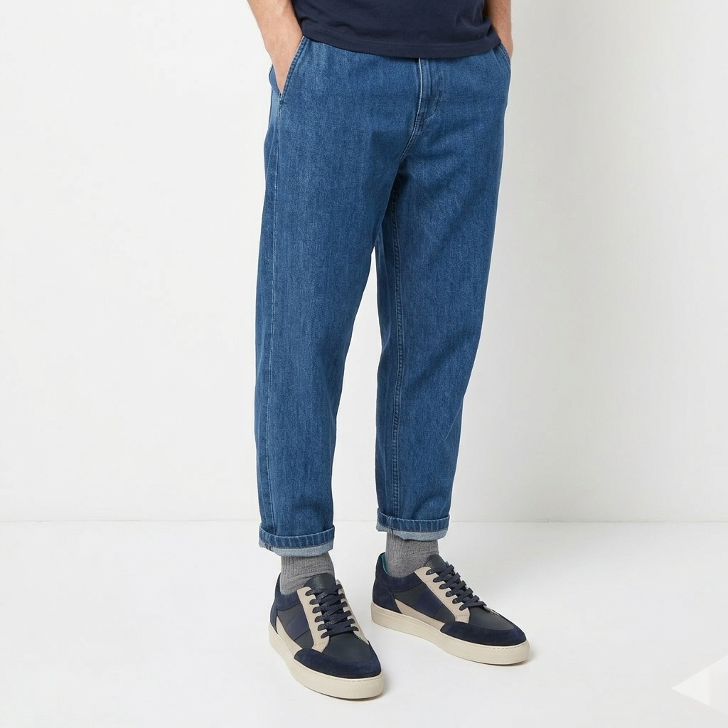 Navy / Off-White Lace-up sneakers