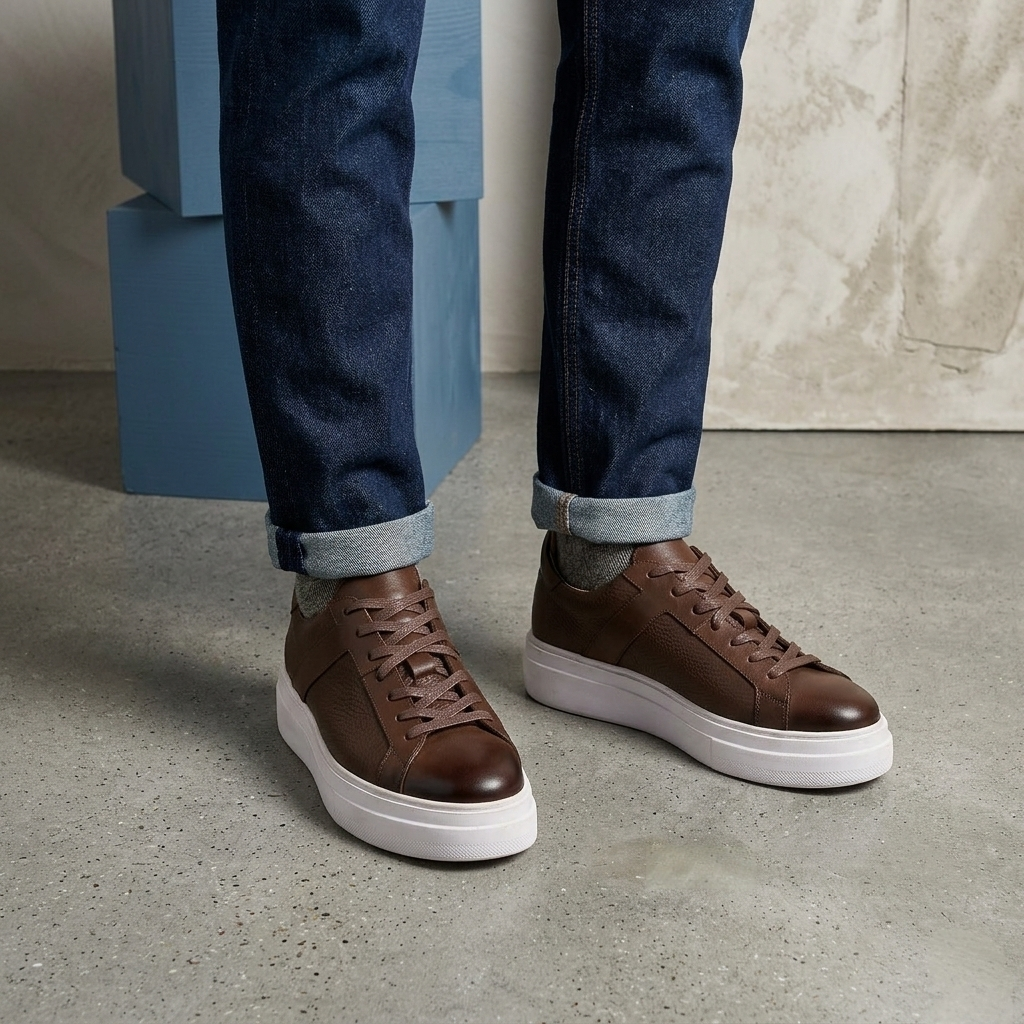 Brown Lace-Up sneakers